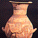 9 Anfora dipinta con testa di toro a rilievo, tomba di Polizzello