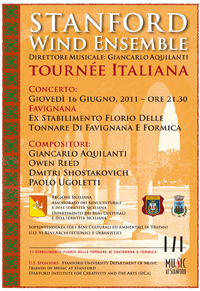 Concerto Favignana Stanford Wind Ensemble