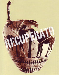 "Anfora" frammentaria a figure nere