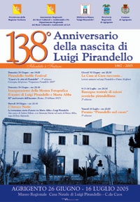 138° Anniversario della nascita di Luigi Pirandello