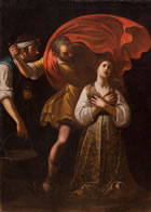 28 - Mario Minniti, (Siracusa, 1577 - 1640), Martirio di Santa Lucia